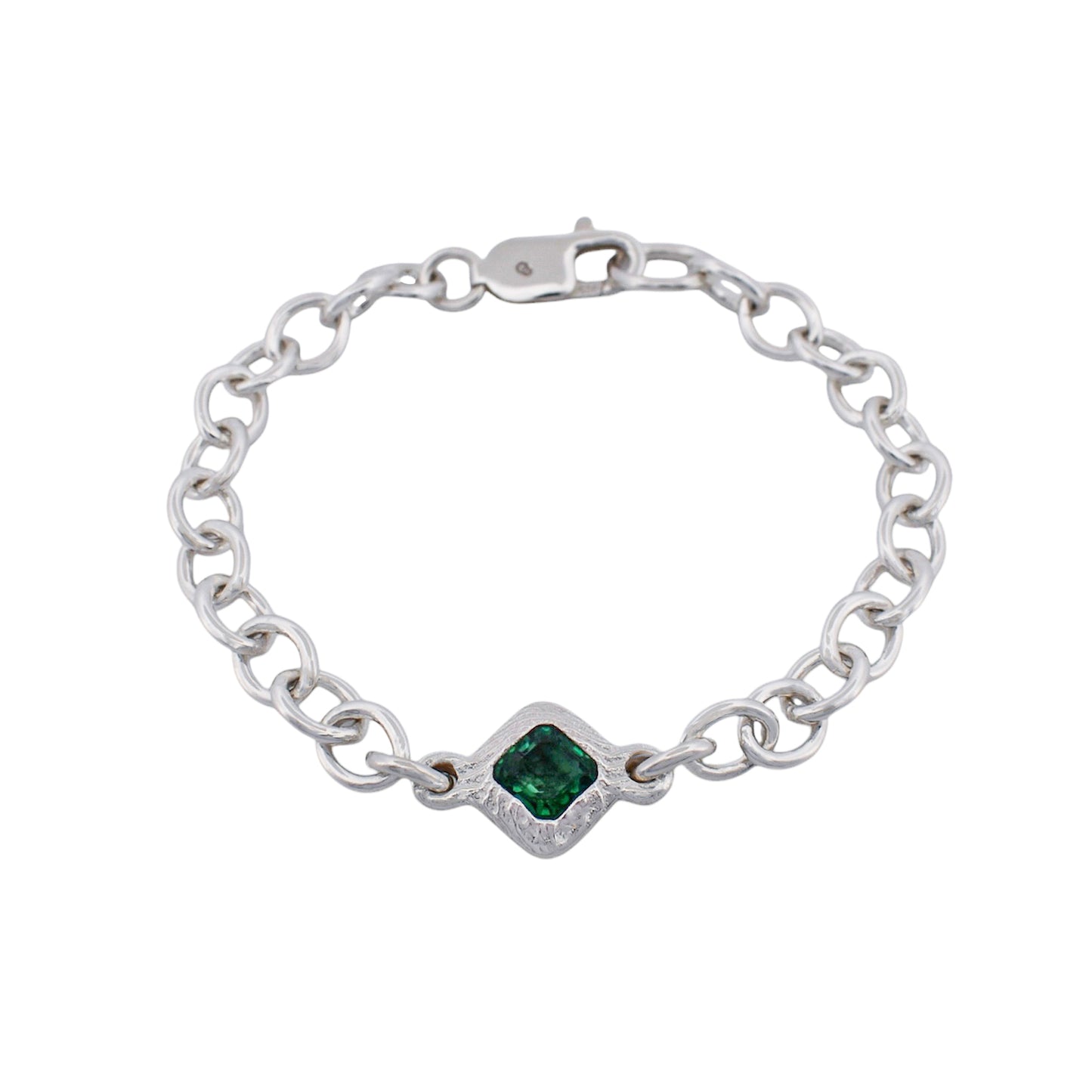 EMERALD DIAMOND CHAIN BRACELET