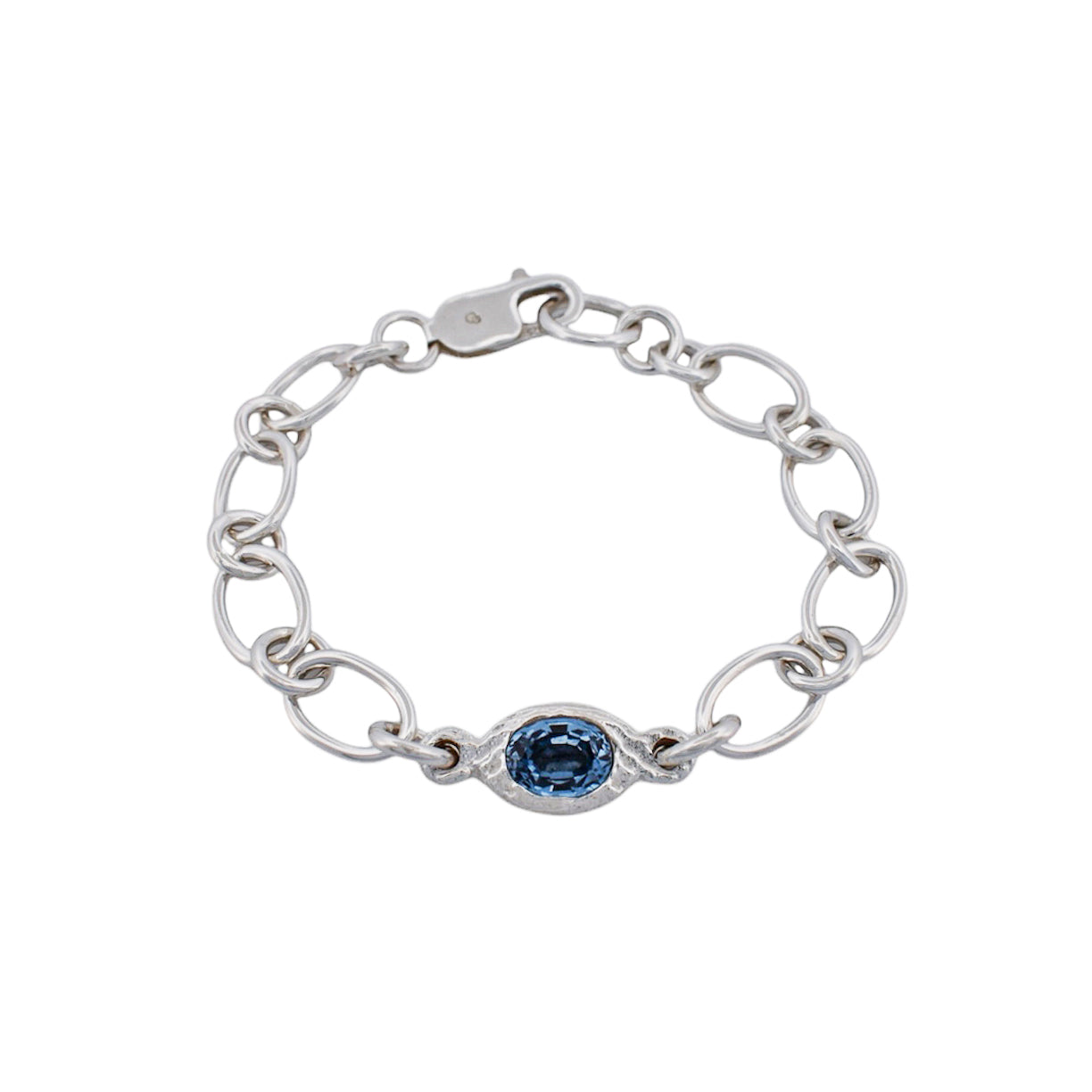 AQUAMARINE CHAIN LINK BRACELET