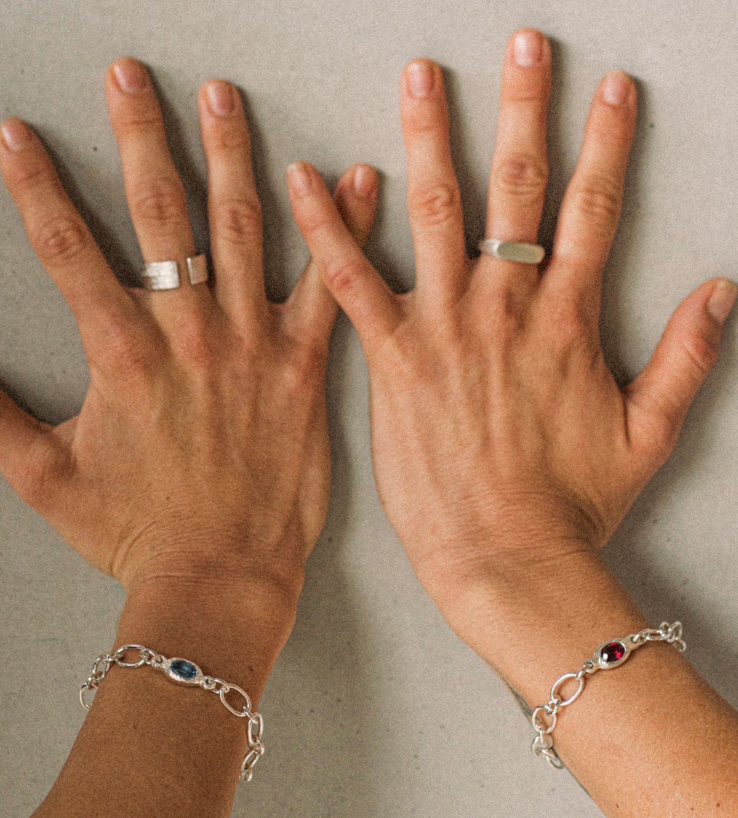 AQUAMARINE CHAIN LINK BRACELET