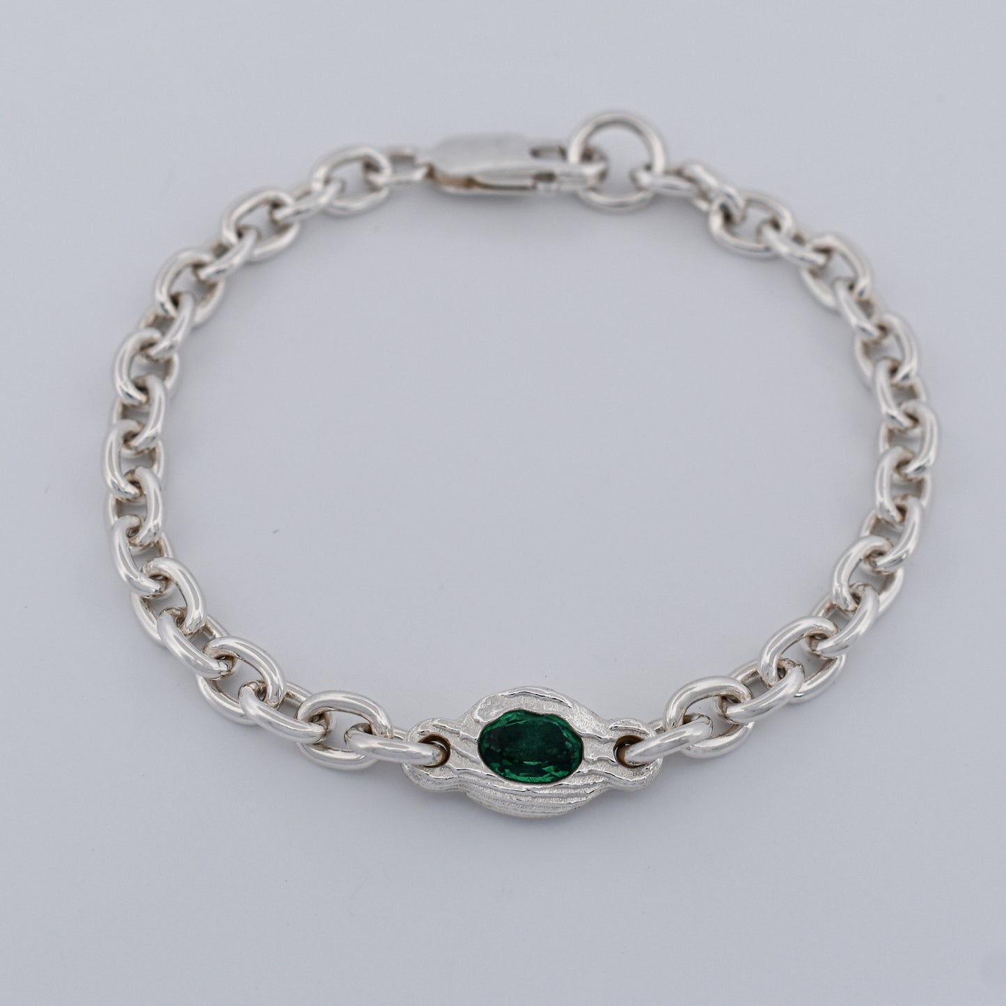 EMERALD CABLE CHAIN BRACELET