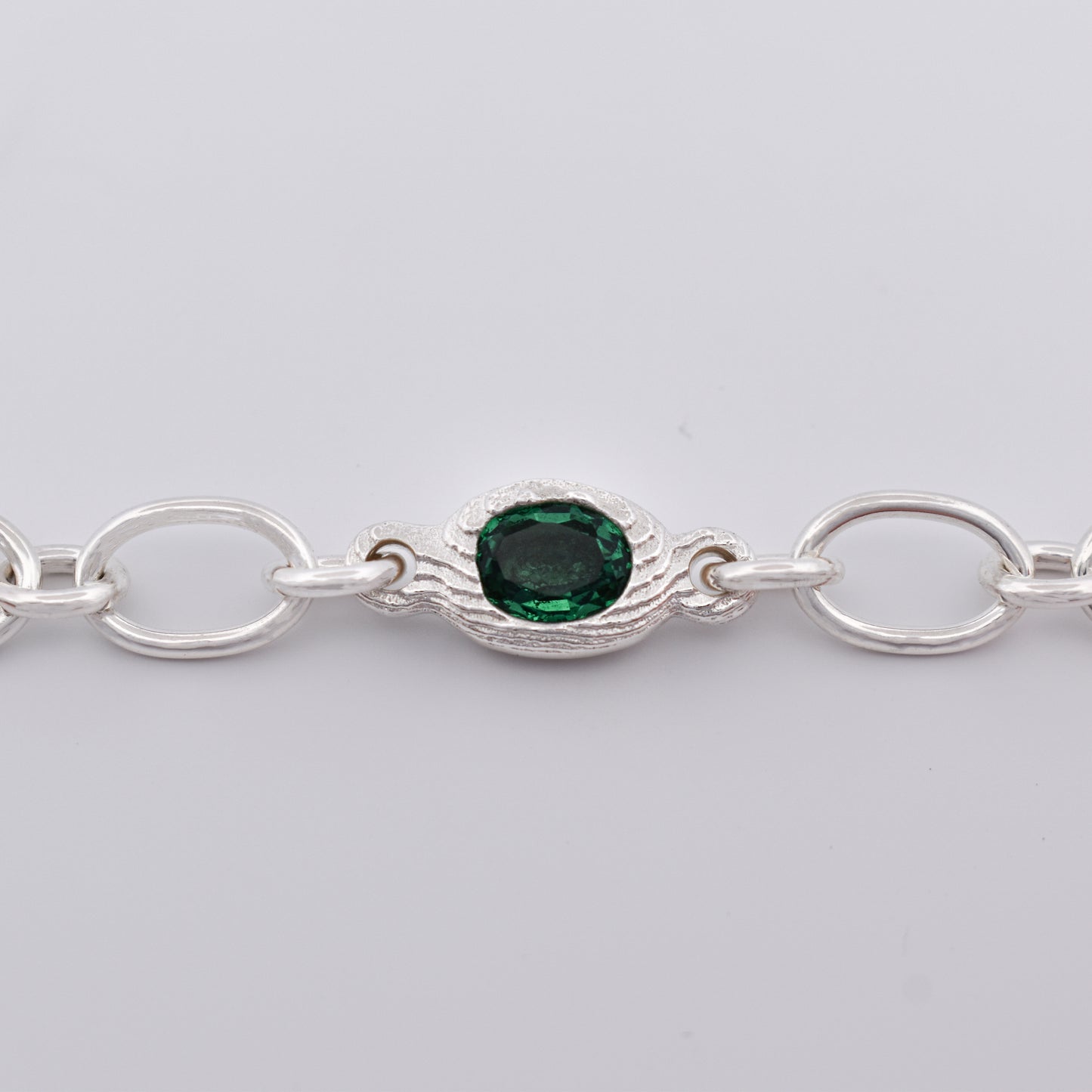 EMERALD CHAIN LINK BRACELET