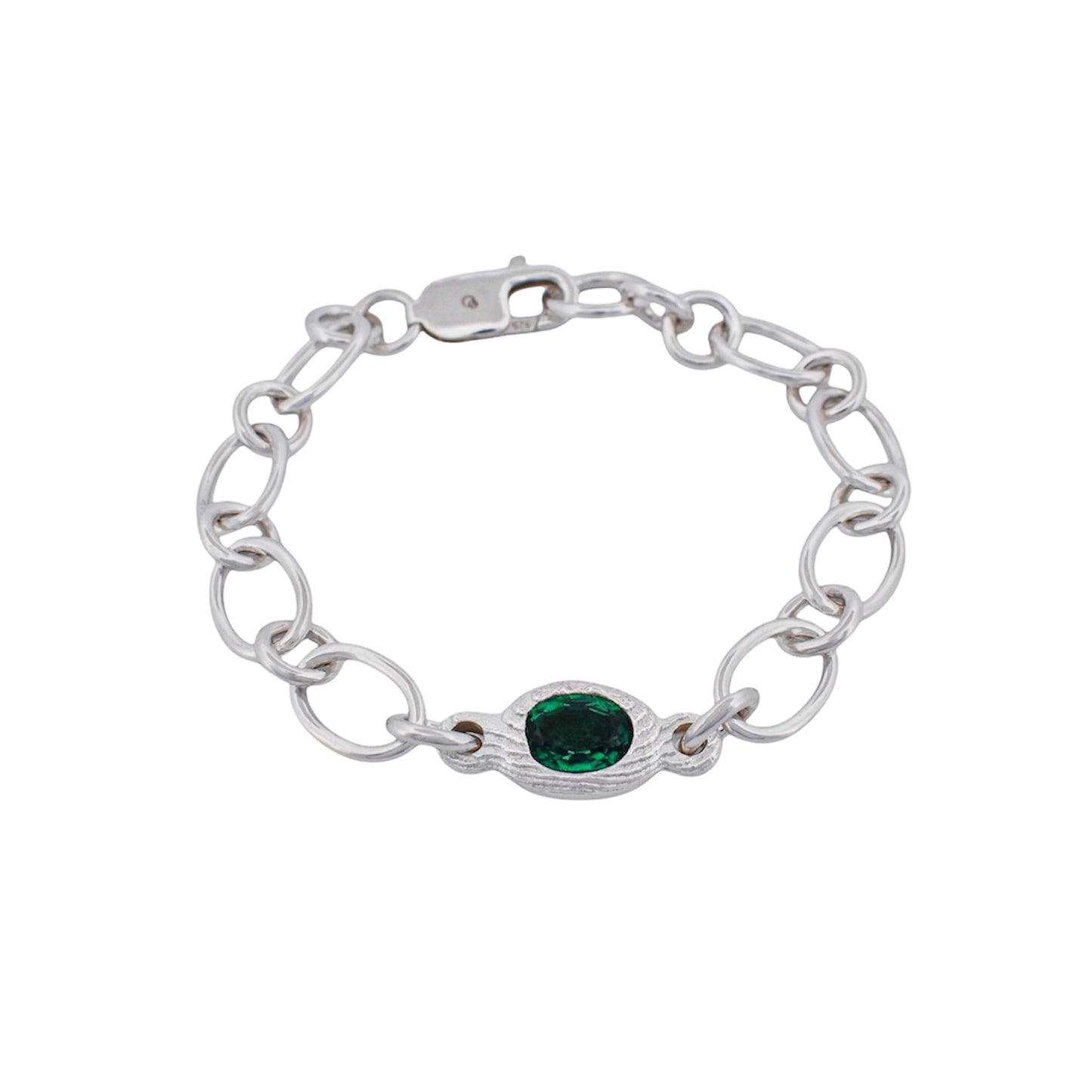 EMERALD CHAIN LINK BRACELET
