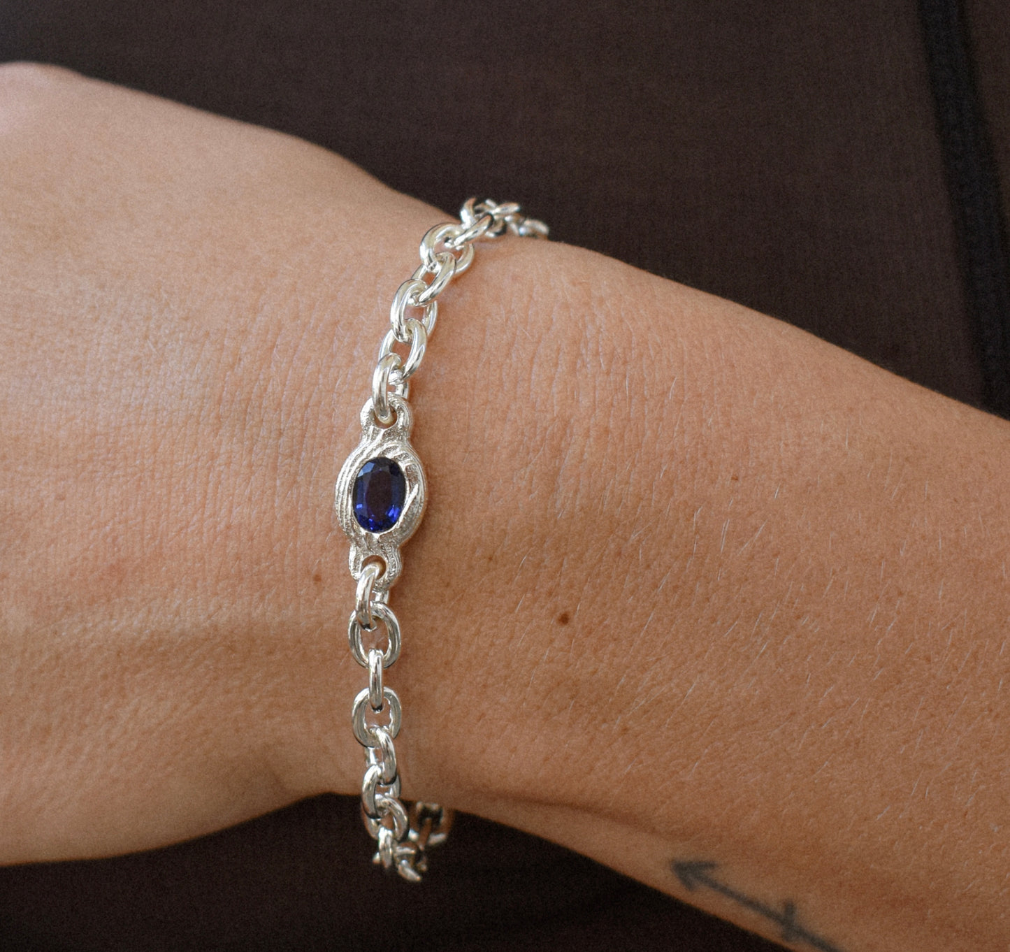 SAPPHIRE CABLE CHAIN BRACELET