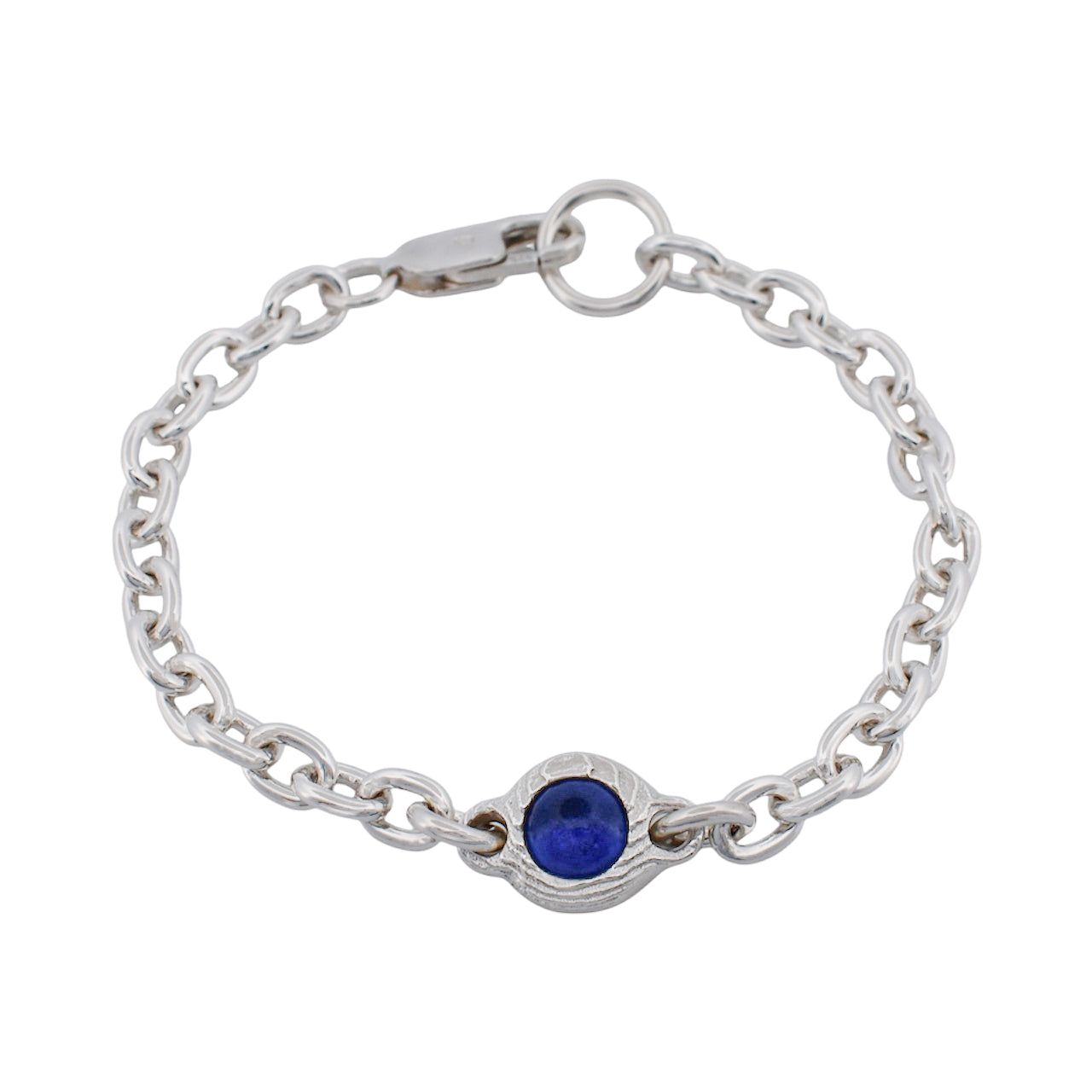 SAPPHIRE CABOCHON CHAIN BRACELET