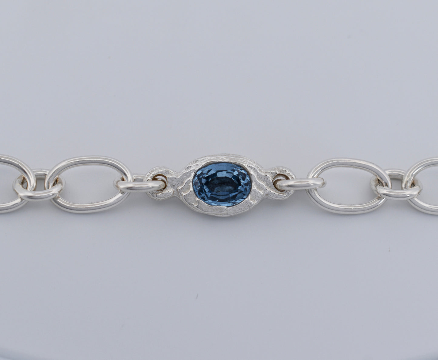 AQUAMARINE CHAIN LINK BRACELET