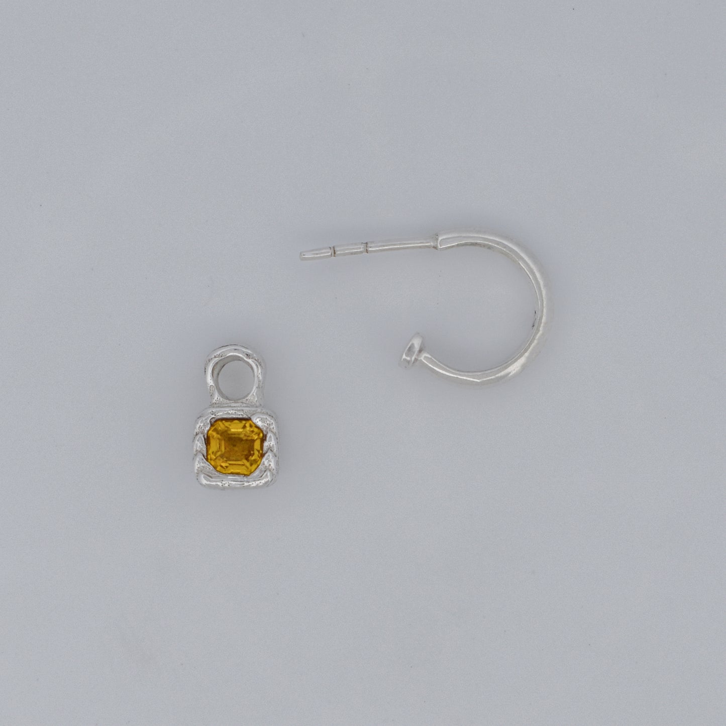 SAPPHIRE CHARM HOOPS