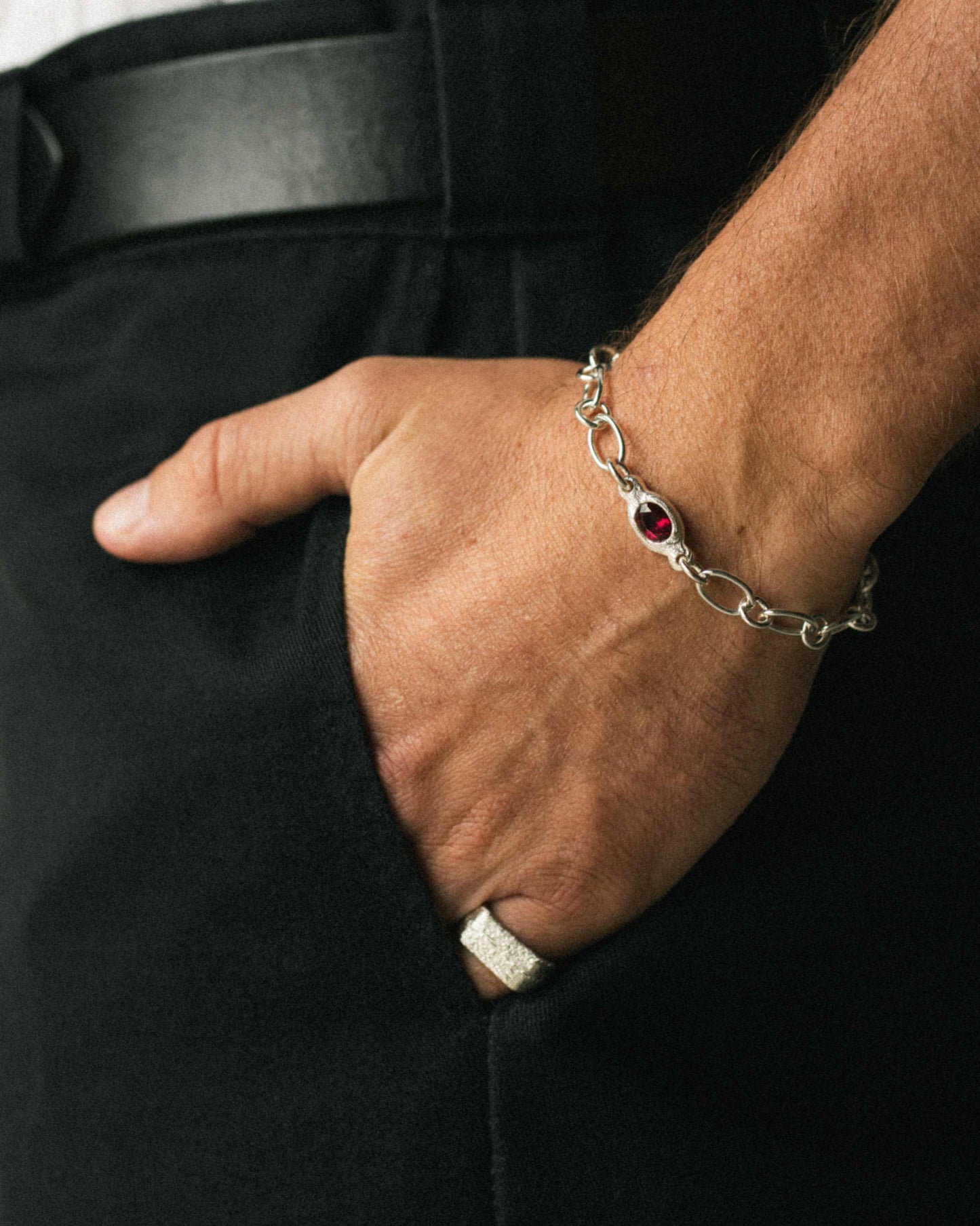 RUBY CHAIN LINK BRACELET