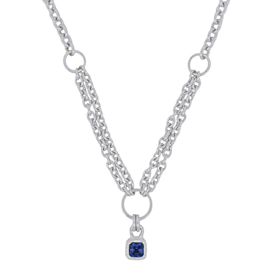 SAPPHIRE WINDOW NECKLACE