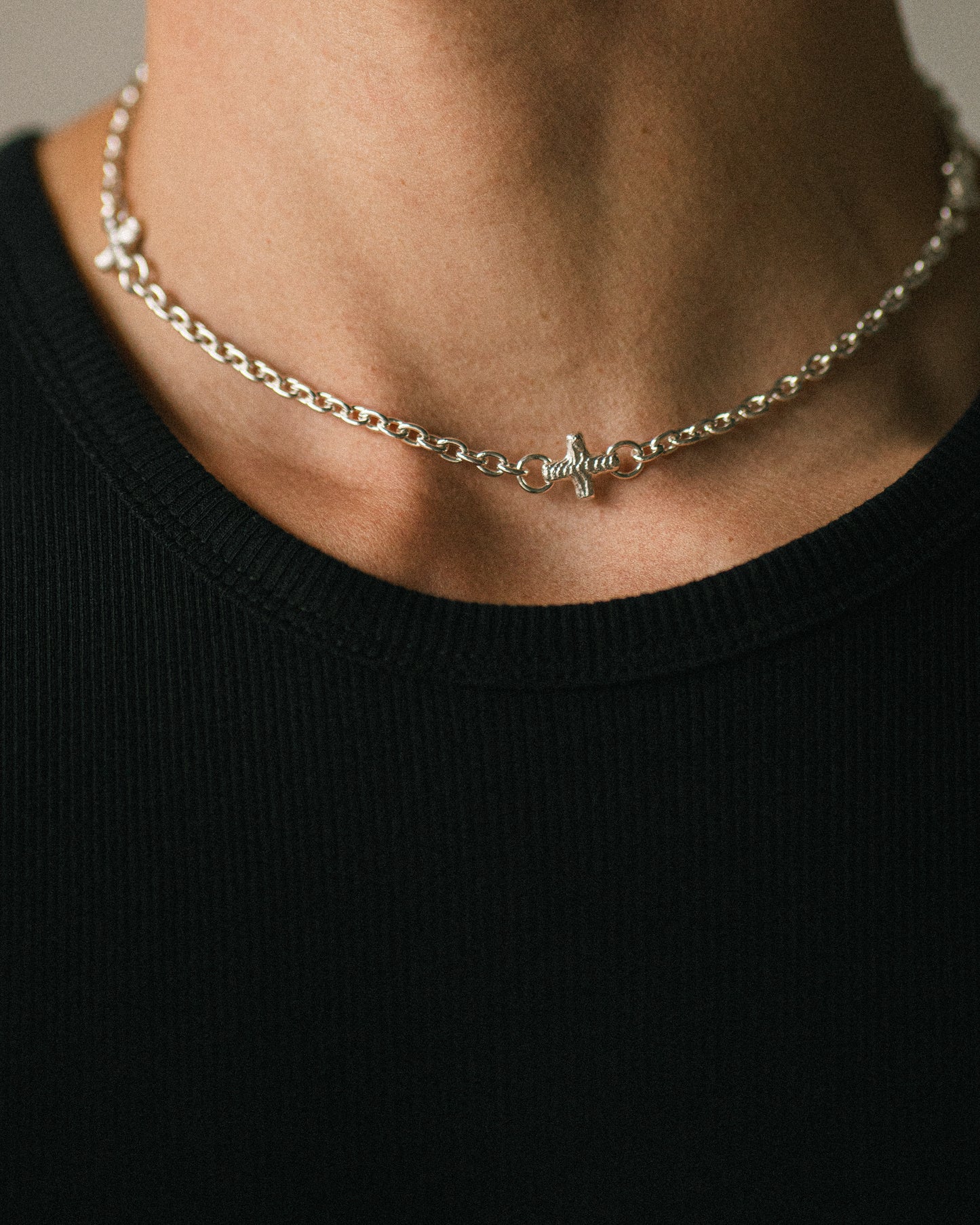 PLUS CROSS CHAIN NECKLACE