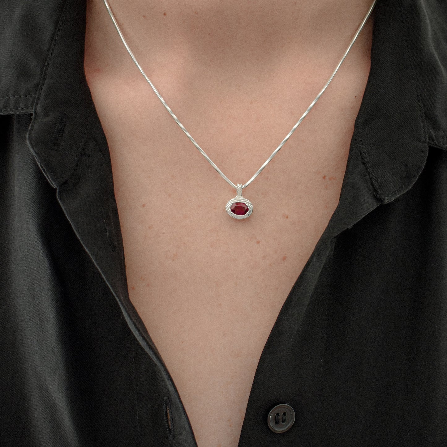 BURIED RUBY NECKLACE