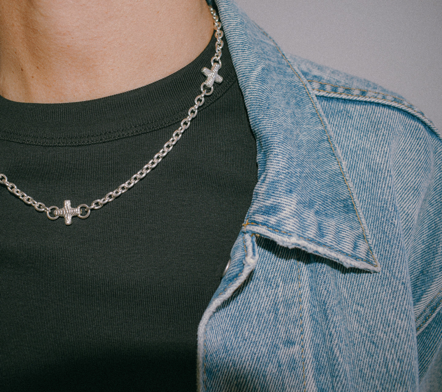 PLUS CROSS CHAIN NECKLACE