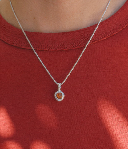 ORANGE CABOCHON NECKLACE