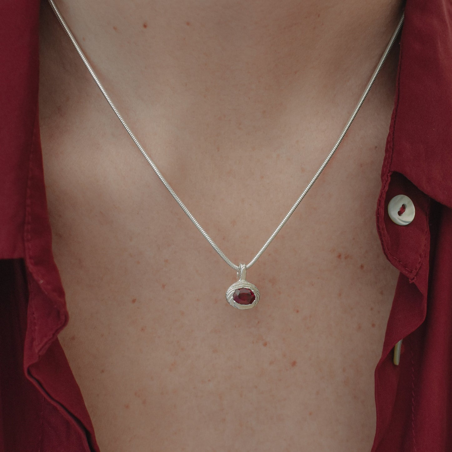 BURIED RUBY NECKLACE