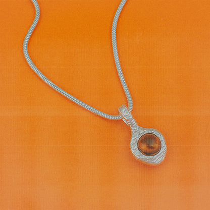 ORANGE CABOCHON NECKLACE