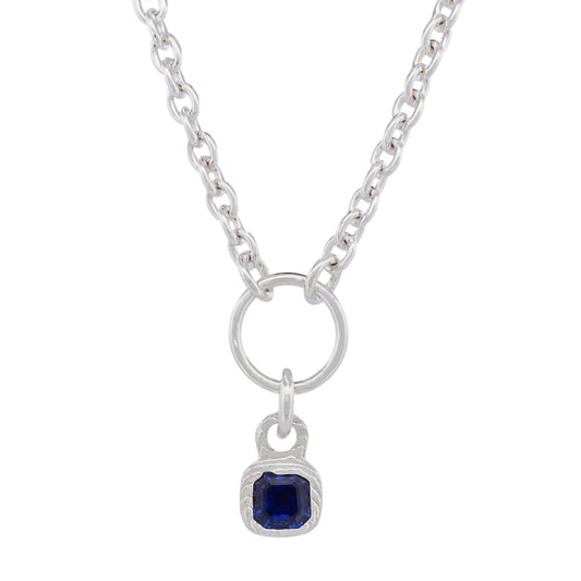 SAPPHIRE CHARM NECKLACE