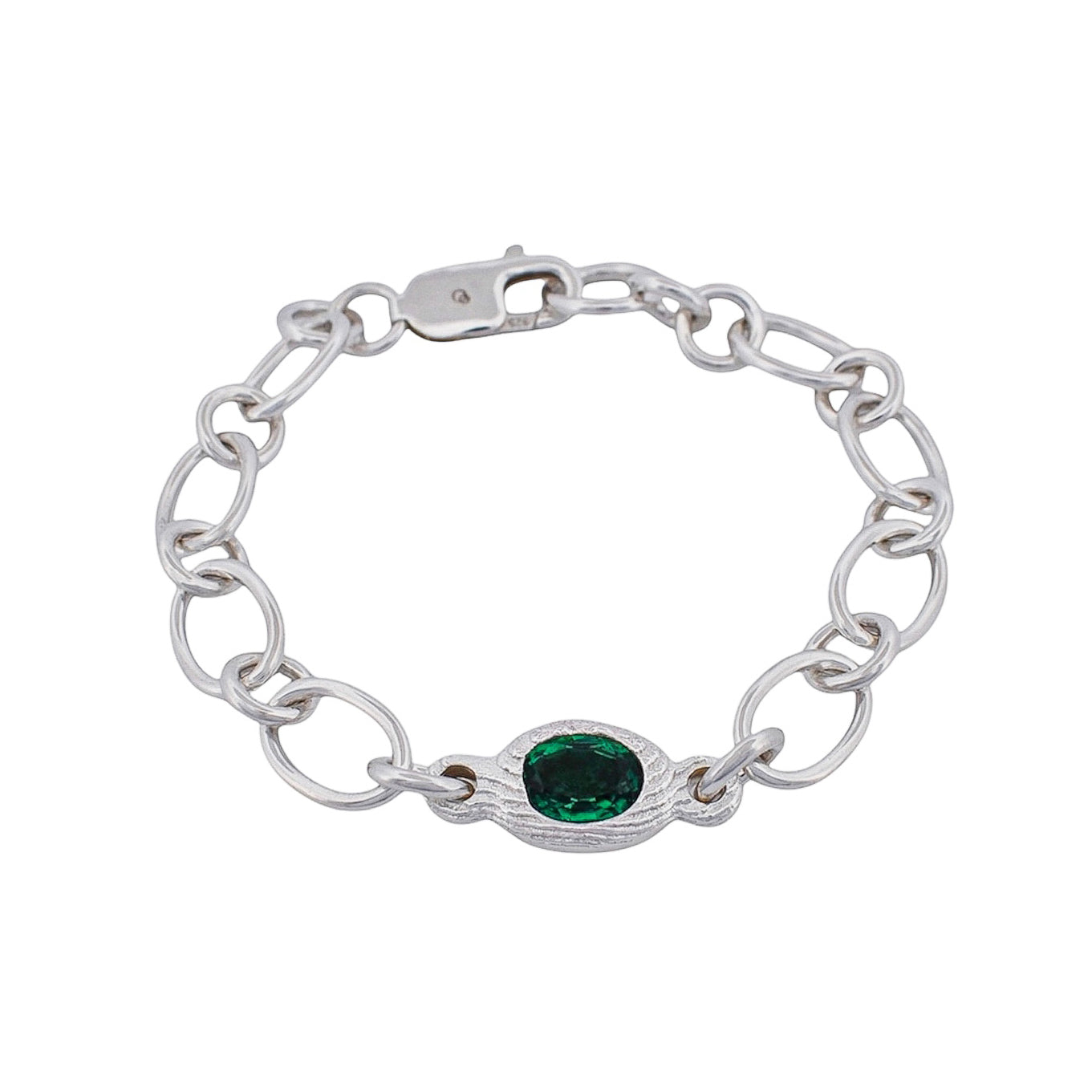 EMERALD CHAIN LINK BRACELET