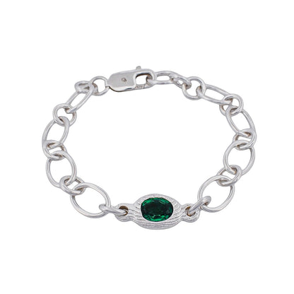 EMERALD CHAIN LINK BRACELET
