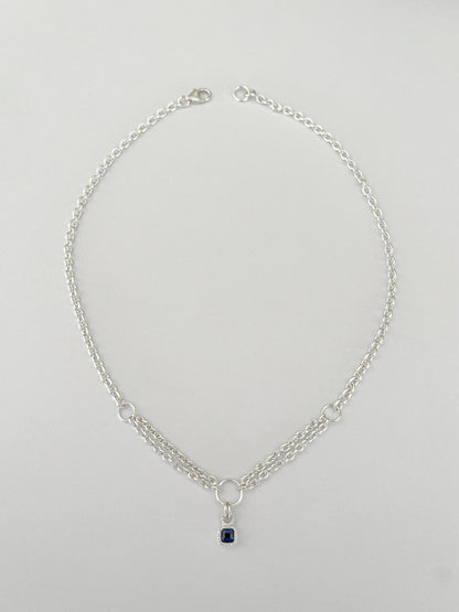SAPPHIRE WINDOW NECKLACE