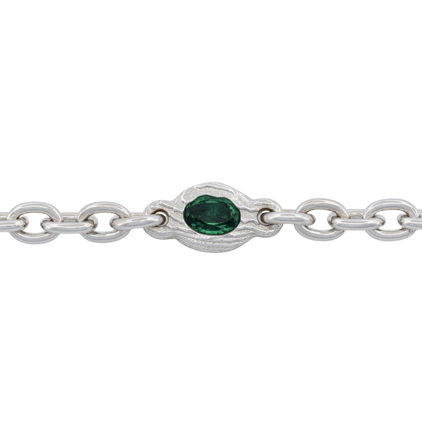EMERALD CABLE CHAIN BRACELET
