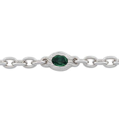 EMERALD CABLE CHAIN BRACELET