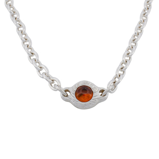 CELESTIAL ORANGE CABOCHON NECKLACE