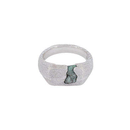 RAW EMERALD RING