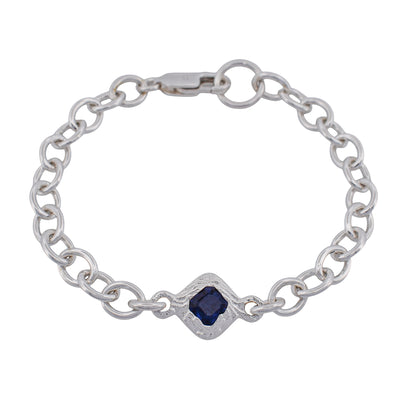 SAPPHIRE DIAMOND CHAIN BRACELET