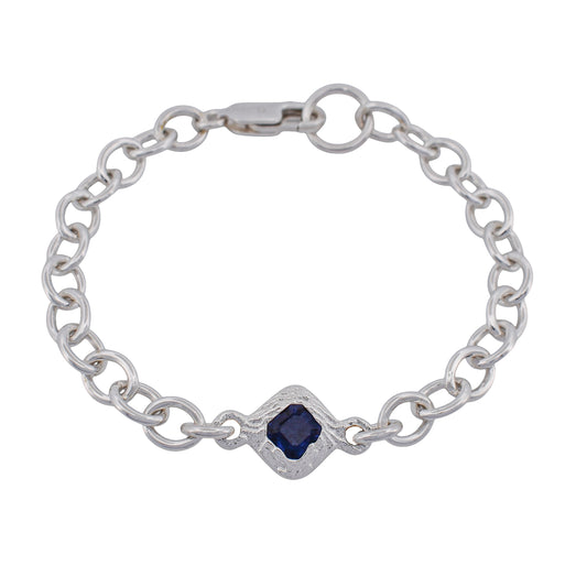 SAPPHIRE DIAMOND CHAIN BRACELET