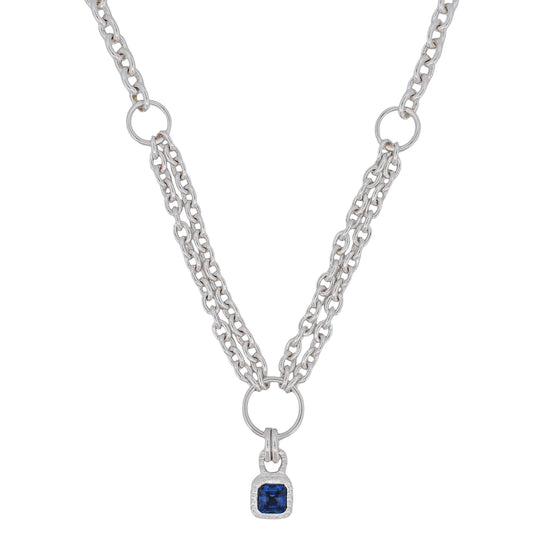 SAPPHIRE WINDOW NECKLACE