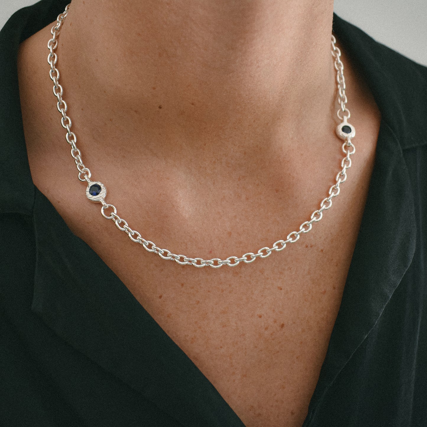 SAPPHIRE CORE CHAIN NECKLACE